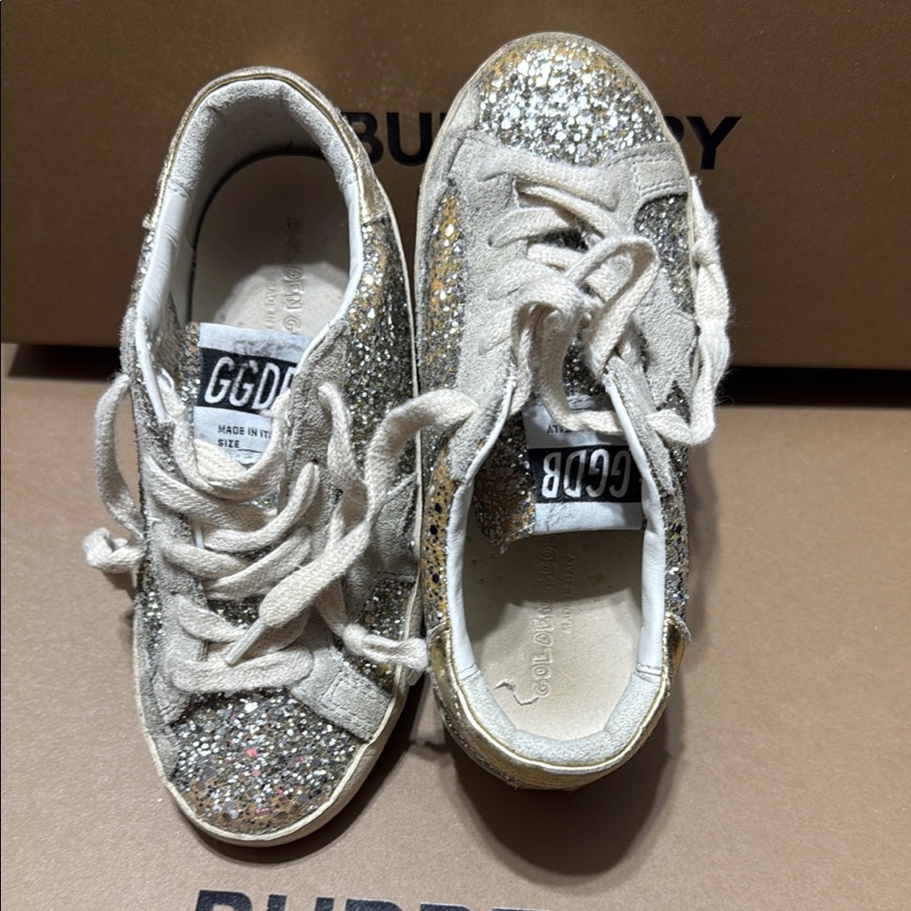 Golden Goose Silver Glitter Sneakers
